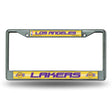 NBA Los Angeles Lakers Chrome Glitter License Plate Frame Fan Gear NBA Los Angeles Lakers
