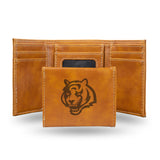 NFL Cincinnati Bengals Laser Engraved Trifold Wallet Fan Gear NFL Cincinnati Bengals