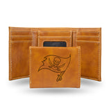 NFL Tampa Bay Buccaneers Laser Engraved Trifold Wallet Fan Gear NFL Tampa Bay Buccaneers