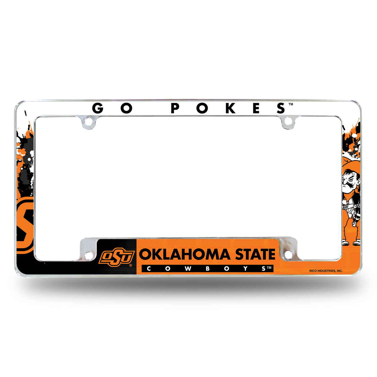 NCAA Oklahoma State Cowboys All Over Chrome Frame Fan Gear NCAA Oklahoma State Cowboys