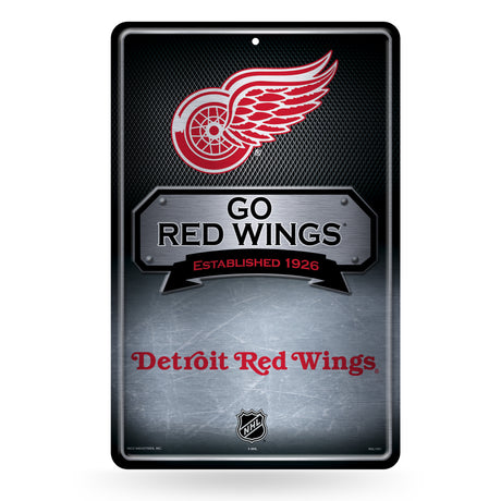 NHL Detroit Red Wings Large Metal Sign Fan Gear NHL Detroit Red Wings
