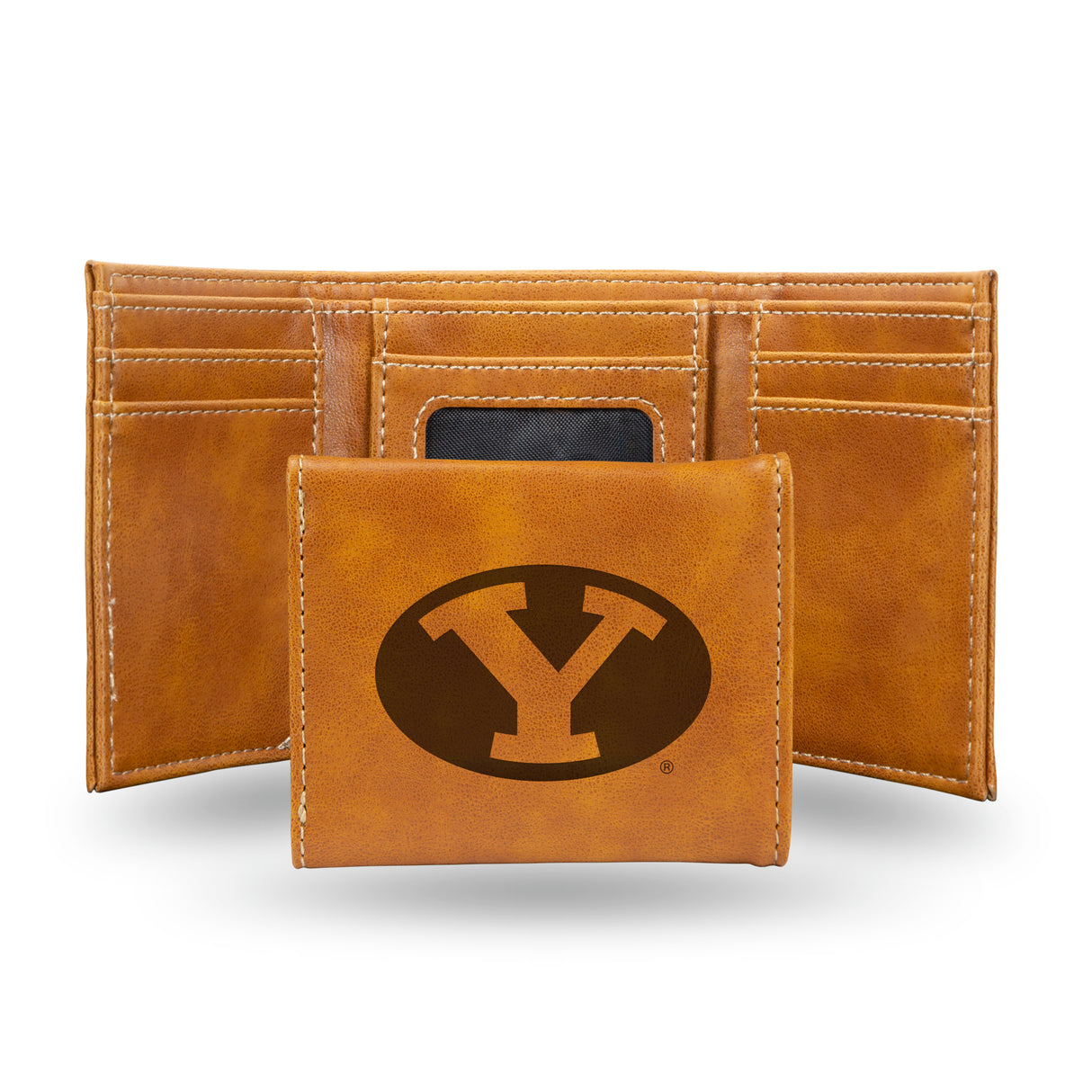 NCAA BYU Cougars Laser Engraved Tri-Fold Wallet Fan Gear NCAA BYU Cougars