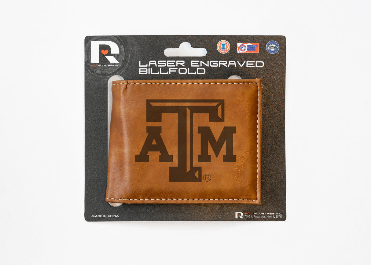 NCAA Texas A&M Aggies Laser Engraved Bill-Fold Fan Gear NCAA Texas A&M Aggies