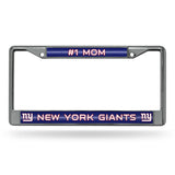 NFL New York Giants Chrome Glitter License Plate Frame Fan Gear NFL New York Giants