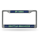 NFL Seattle Seahawks Chrome Glitter License Plate Frame Fan Gear NFL Seattle Seahawks