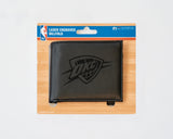 NBA Oklahoma City Thunder Laser Engraved Bill-Fold Fan Gear NBA Oklahoma City Thunder