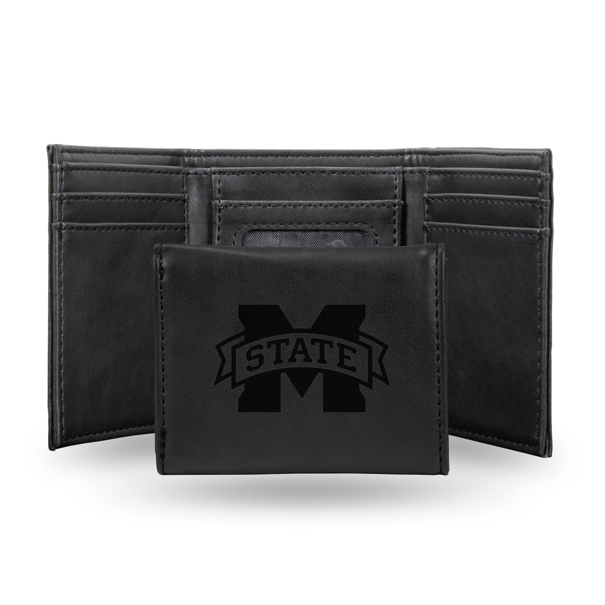 NCAA Mississippi State Bulldogs Laser Engraved Tri-Fold Wallet Fan Gear NCAA Mississippi State Bulldogs