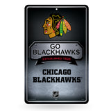 NHL Chicago Blackhawks Large Metal Sign Fan Gear NHL Chicago Blackhawks