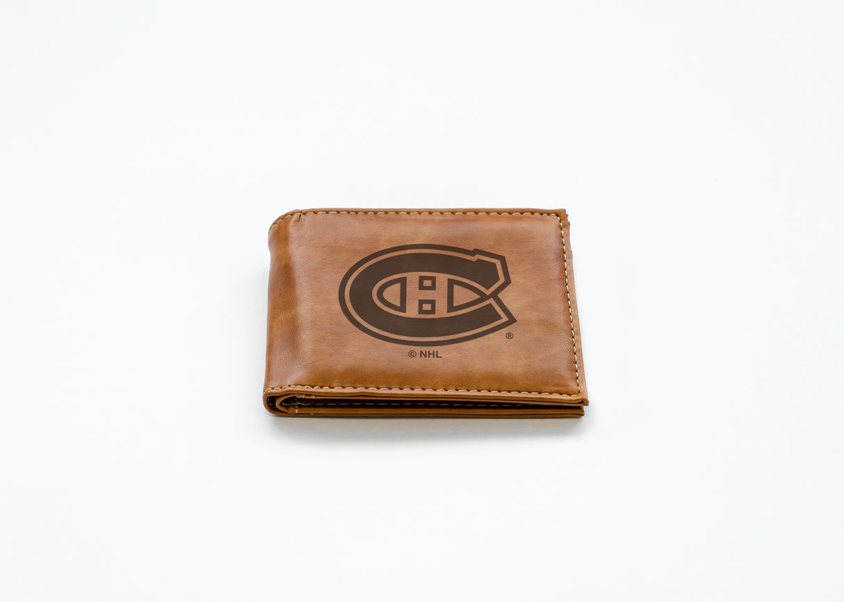 NHL Montreal Canadiens Laser Engraved Billfold Fan Gear NHL Montreal Canadiens