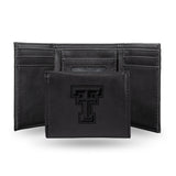 NCAA Texas Tech Red Raiders Laser Engraved Tri-Fold Wallet Fan Gear NCAA Texas Tech Red Raiders