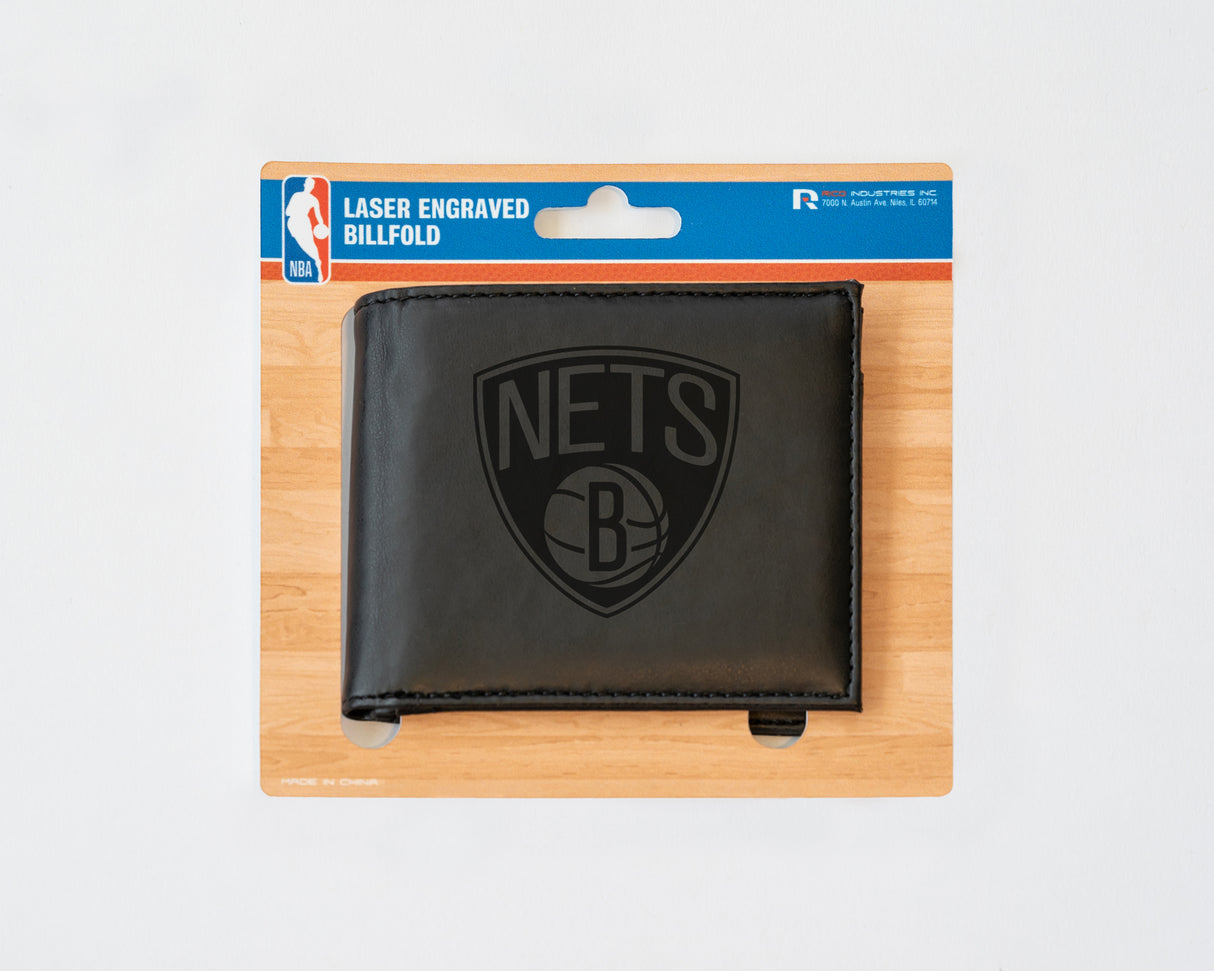 NBA Brooklyn Nets Laser Engraved Bill-Fold Fan Gear NBA Brooklyn Nets