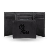 NCAA Mississippi Rebels - Ole Miss Laser Engraved Tri-Fold Wallet Fan Gear NCAA Mississippi Rebels