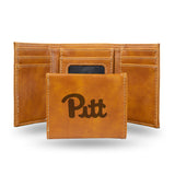 NCAA Pitt Panthers Laser Engraved Tri-Fold Wallet Fan Gear NCAA Pitt Panthers