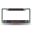 NFL Chicago Bears Chrome Glitter License Plate Frame Fan Gear NFL Chicago Bears