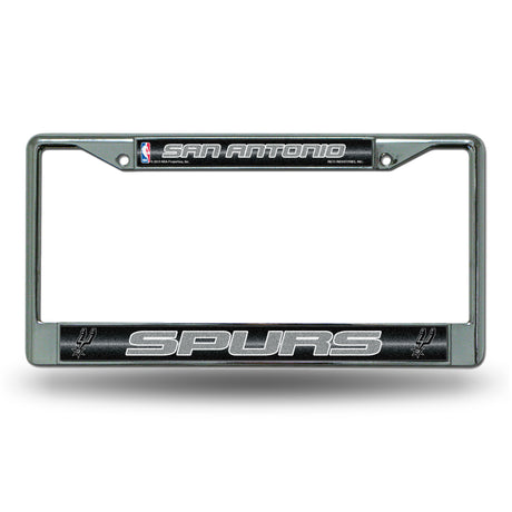 NBA San Antonio Spurs Chrome Glitter License Plate Frame Fan Gear NBA San Antonio Spurs