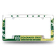 NCAA Colorado State Rams All Over Chrome Frame Fan Gear NCAA Colorado State Rams