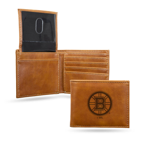 NHL Boston Bruins Laser Engraved Billfold Fan Gear NHL Boston Bruins