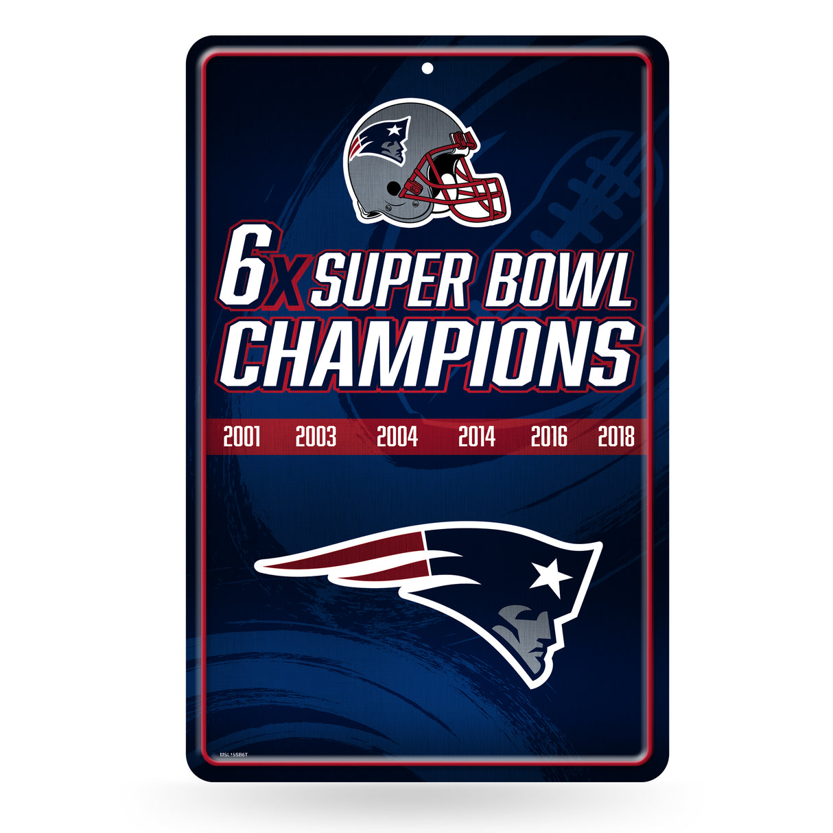 NFL New England Patriots Large Metal Sign Fan Gear NFL New England Patriots