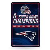 NFL New England Patriots Large Metal Sign Fan Gear NFL New England Patriots