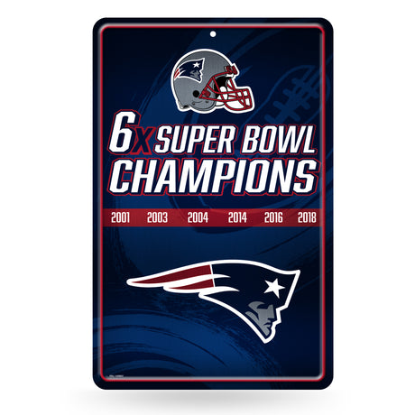 NFL New England Patriots Large Metal Sign Fan Gear NFL New England Patriots