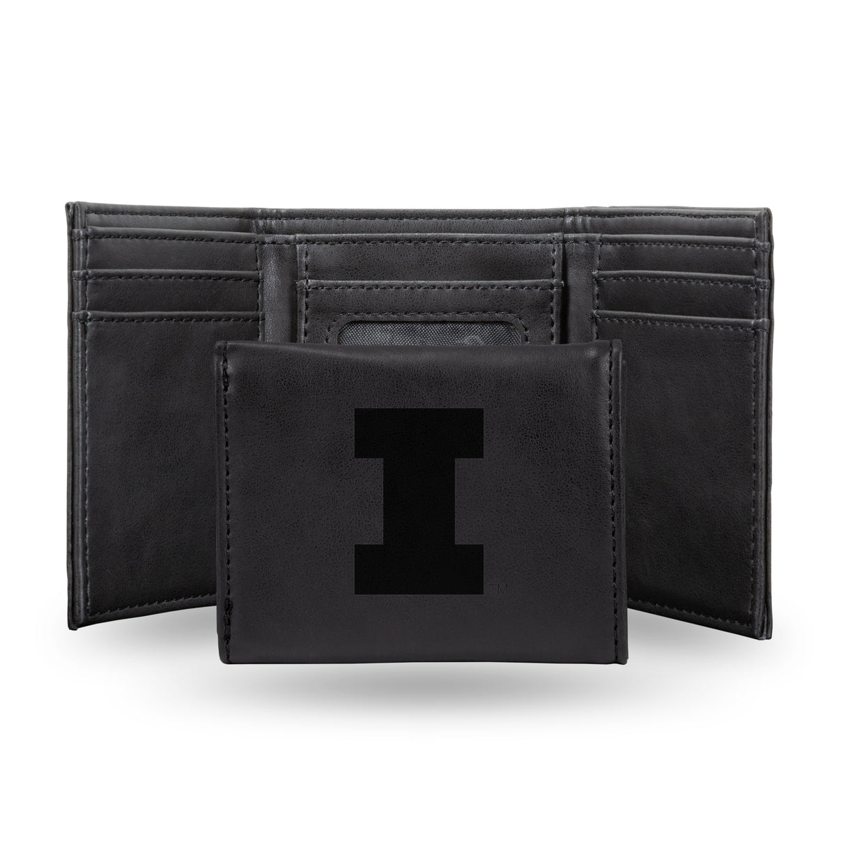 NCAA Illinois Fighting Illini Laser Engraved Tri-Fold Wallet Fan Gear NCAA Illinois Fighting Illini