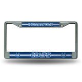NFL Indianapolis Colts Chrome Glitter License Plate Frame Fan Gear NFL Indianapolis Colts