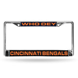 NFL Cincinnati Bengals Laser Cut Chrome License Plate Frame Fan Gear NFL Cincinnati Bengals