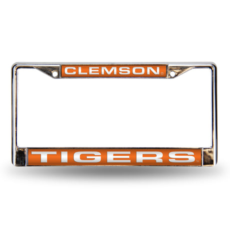 NCAA Clemson Tigers Laser Cut Chrome License Plate Frame Fan Gear NCAA Clemson Tigers
