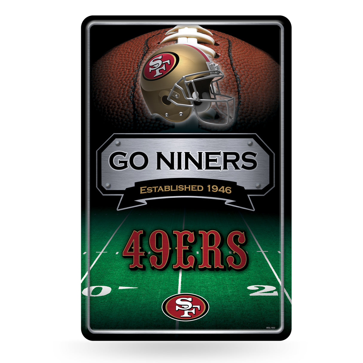 NFL San Francisco 49ers Large Metal Sign Fan Gear NFL San Francisco 49ers