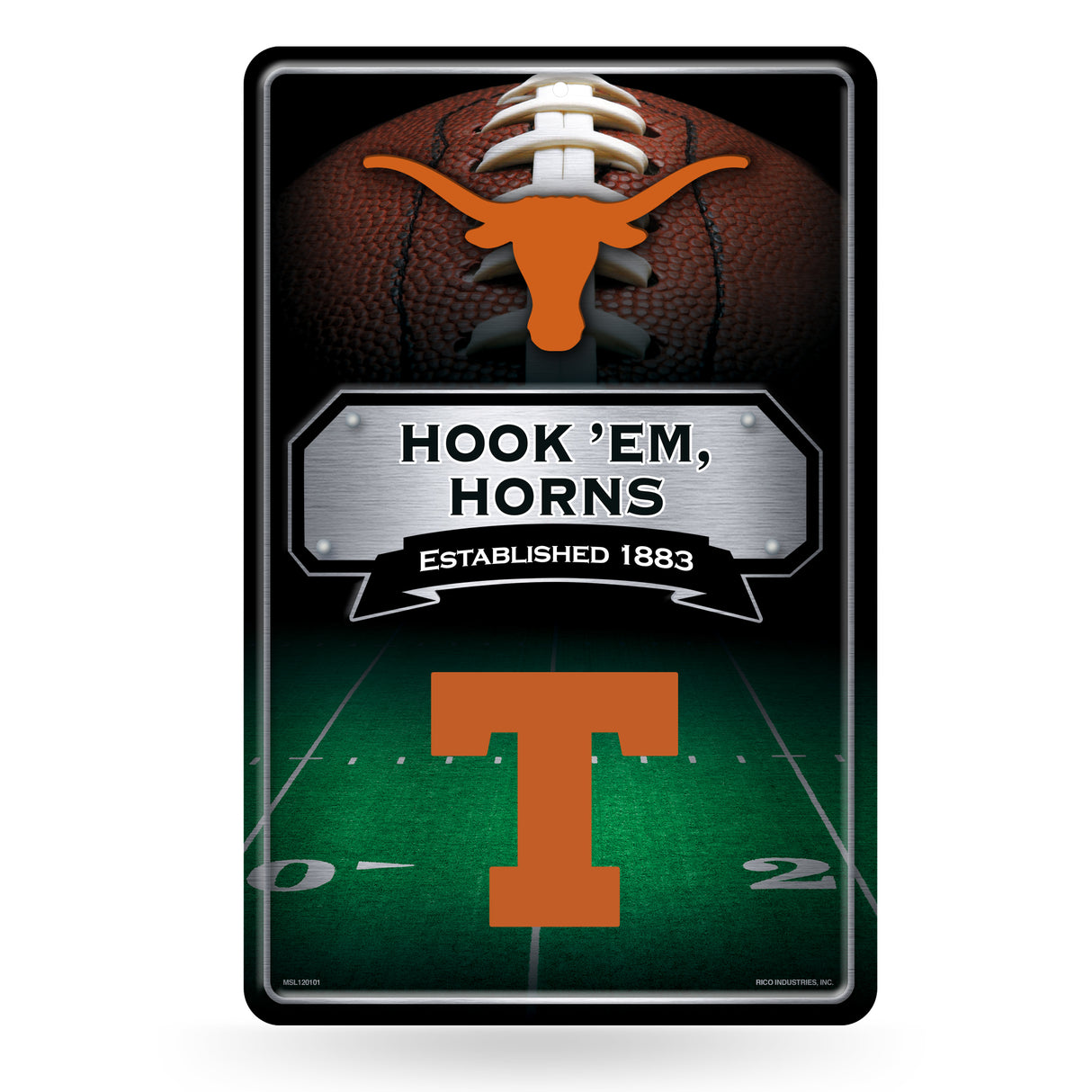 NCAA Texas Longhorns Large Metal Sign Fan Gear NCAA Texas Longhorns