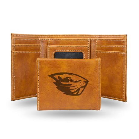 NCAA Oregon State Beavers Laser Engraved Tri-Fold Wallet Fan Gear NCAA Oregon State Beavers