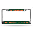 NCAA Miami Hurricanes - The U Laser Cut Chrome License Plate Frame Fan Gear NCAA Miami Hurricanes