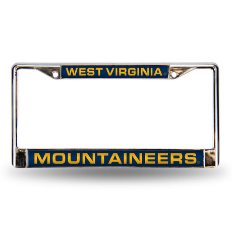 NCAA West Virginia Mountaineers Laser Cut Chrome License Plate Frame Fan Gear NCAA West Virginia Mountaineers