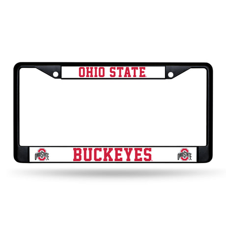 NCAA Ohio State Buckeyes Black Chrome License Plate Frame Fan Gear NCAA Ohio State Buckeyes