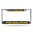 NHL Pittsburgh Penguins Laser Cut Chrome License Plate Frame Fan Gear NHL Pittsburgh Penguins
