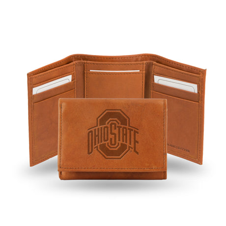 NCAA Ohio State Buckeyes Embossed Tri-Fold Wallet Fan Gear NCAA Ohio State Buckeyes