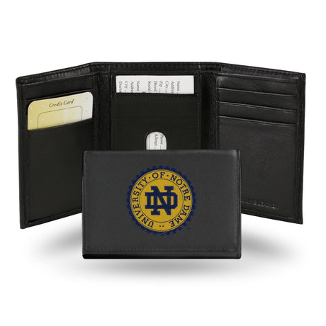 NCAA Notre Dame Fighting Irish - ND Embroidered Tri-Fold Wallet Fan Gear NCAA Notre Dame Fighting Irish