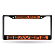 NCAA Oregon State Beavers Laser Cut Black Chrome License Plate Frame Fan Gear NCAA Oregon State Beavers