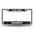 NHL San Jose Sharks Chrome Glitter License Plate Frame Fan Gear NHL San Jose Sharks