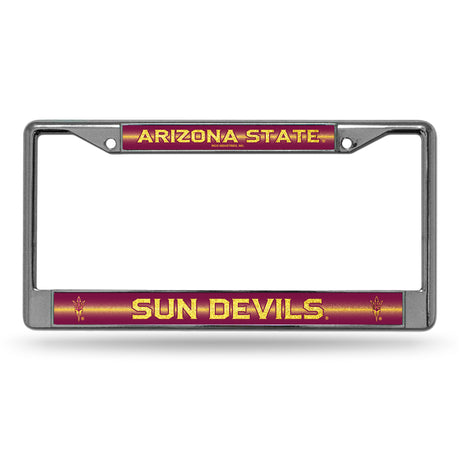 NCAA Arizona State Sun Devils - ASU Chrome Glitter License Plate Frame Fan Gear NCAA Arizona State Sun Devils