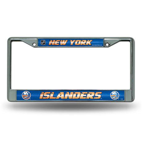 NHL New York Islanders Chrome Glitter License Plate Frame Fan Gear NHL New York Islanders