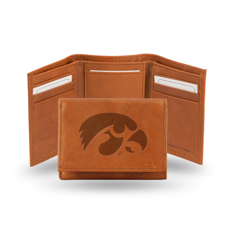 NCAA Iowa Hawkeyes Embossed Tri-Fold Wallet Fan Gear NCAA Iowa Hawkeyes