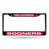 NCAA Oklahoma Sooners Laser Cut Black Chrome License Plate Frame Fan Gear NCAA Oklahoma Sooners