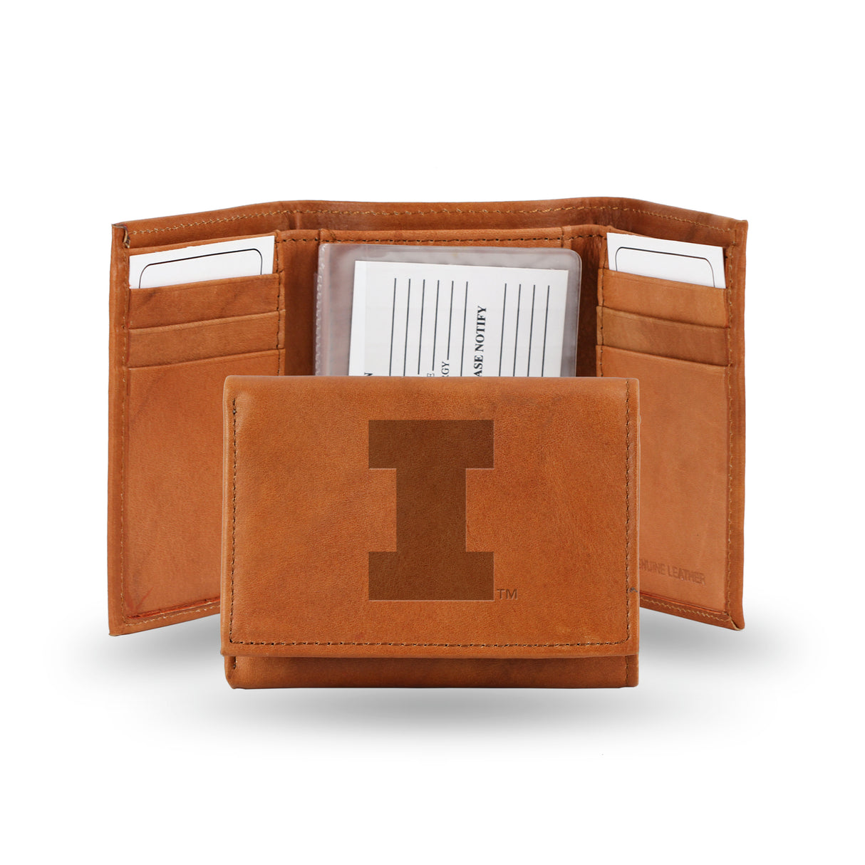NCAA Illinois Fighting Illini Embossed Tri-Fold Wallet Fan Gear NCAA Illinois Fighting Illini