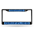 NBA Memphis Grizzlies Laser Cut Black Chrome License Plate Frame Fan Gear NBA Memphis Grizzlies