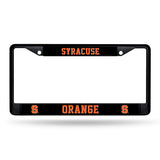 NCAA Syracuse Orange Black Chrome License Plate Frame Fan Gear NCAA Syracuse Orange