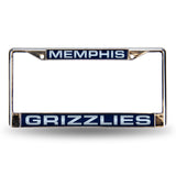 NBA Memphis Grizzlies Laser Cut Chrome License Plate Frame Fan Gear NBA Memphis Grizzlies