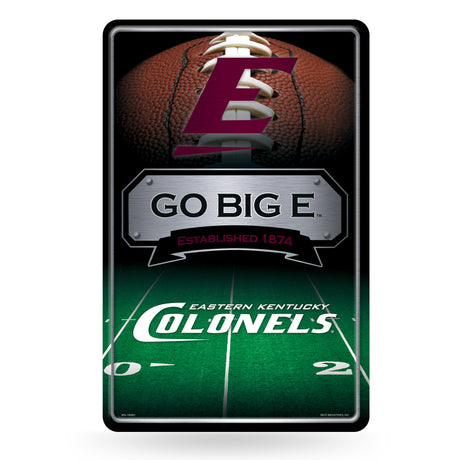 NCAA Eastern Kentucky Colonels Large Metal Sign Fan Gear NCAA Eastern Kentucky Colonels