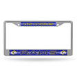 NFL Los Angeles Rams Chrome Glitter License Plate Frame Fan Gear NFL Los Angeles Rams
