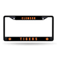 NCAA Clemson Tigers Black Chrome License Plate Frame Fan Gear NCAA Clemson Tigers